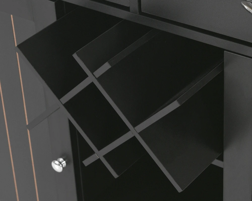 rolling wood cart with drawers