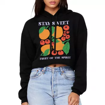 Women’s Cropped Hoodie Fit for a Flattering Boho Look